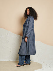 <b> Ghospell </b> Blakely Denim Trench Coat