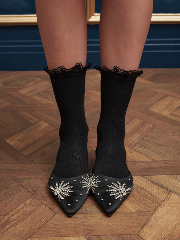 Louis Lace Trim Socks