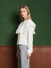 Hazel Scallop Blouse Pearl White / Z