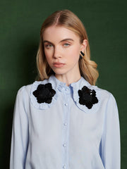 Symmetry Fleur Blouse Cornflower Blue / Z