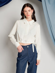 <b> Ghospell </b> Natalia Cropped Shirt