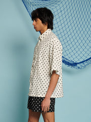 Rocco Spot Boxy Shirt Polka Dots Ivory / Z