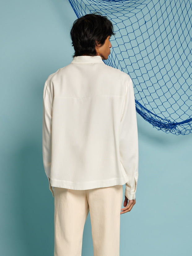 Sail Embroidered Shirt Pearl White / Z