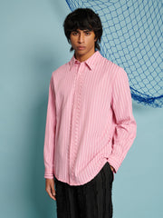 Jetty Stripe Shirt Raspberry Pink / Z