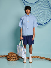 Remora Shirt with Tie Cloud Blue / Z