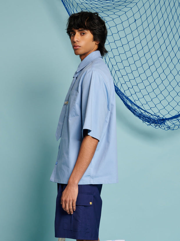 Remora Shirt with Tie Cloud Blue / Z