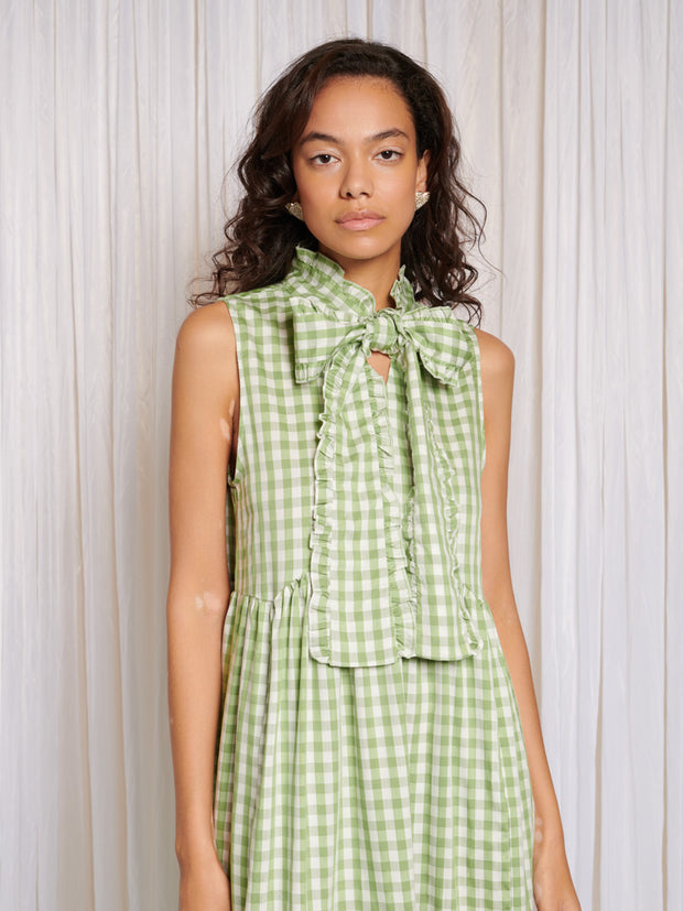 Stables Gingham Bow Dress