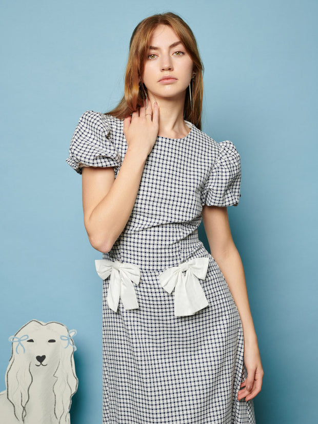 Lady Gingham Midi Dress