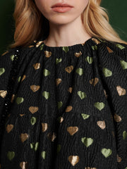 Carriage Hearts Jacquard Dress Coal Black / Z