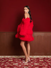 Venice Tulle Mini Dress Vermillon Red / Z