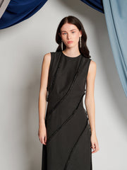 <b> Ghospell </b> Yetta Curved Maxi Dress