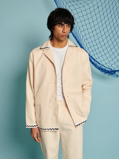 Skipper Ric Rac Jacket Ivory Cream / Z