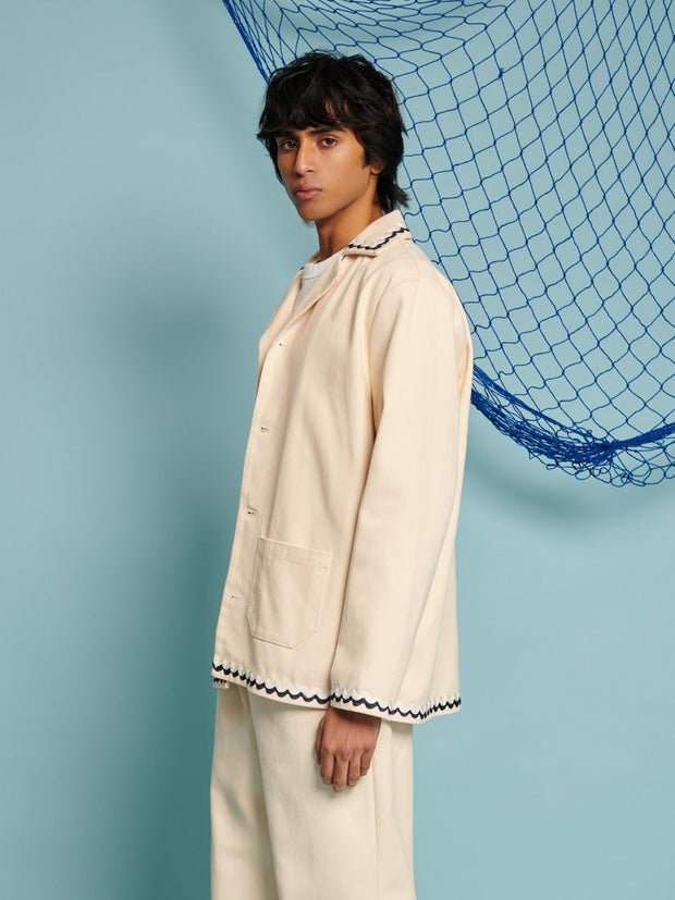 Skipper Ric Rac Jacket Ivory Cream / Z