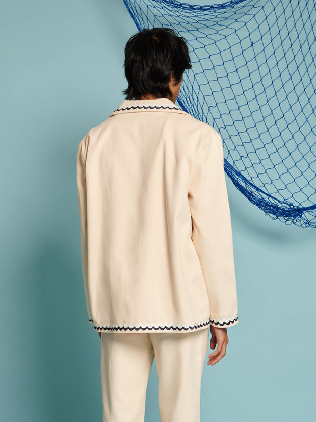 Skipper Ric Rac Jacket Ivory Cream / Z