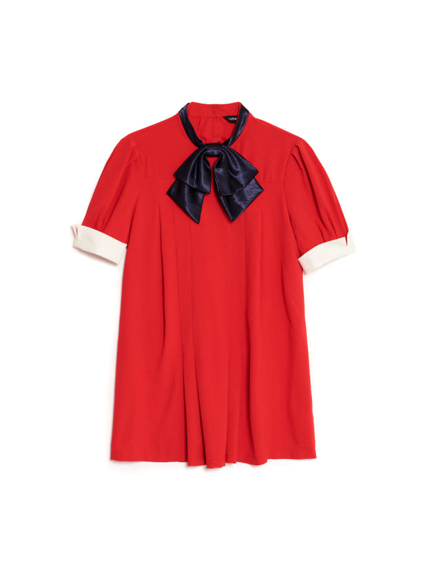 Ahoy Pleated Mini Dress