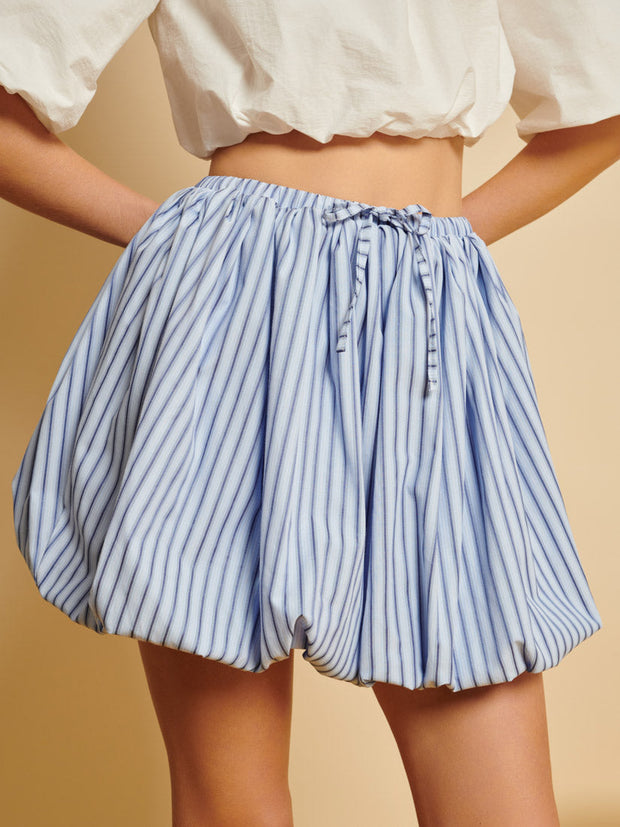 <b> Ghospell </b>Inez Stripe Mini Skirt