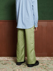 Lucas Jacquard Trousers Olive Green / Z